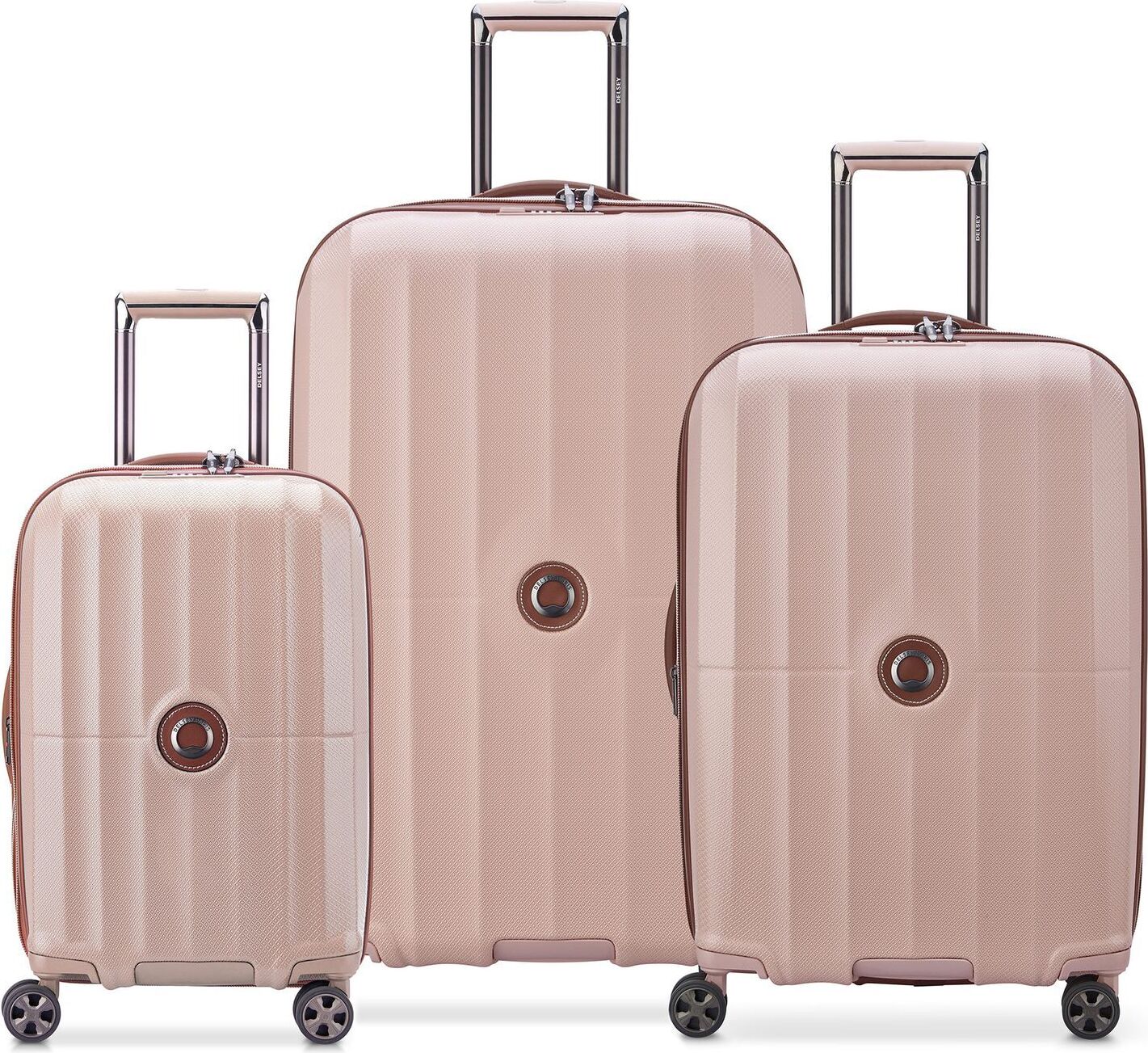 DELSEY PARIS Carrousel Expandable 4 Double Rolls Trolley L / M / S L Pink rosa 76cm