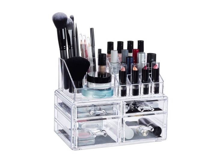 Relaxdays Make-Up Organizer mit 4 Schubladen