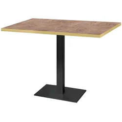 RestooTab - Tisch Milan 120x70cm Dekor griechischer Marmor Kanten messingfarben