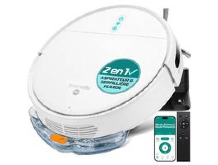 Aspirateur Robot Laveur - SERENELIFE - 3-in-1 - Auto-recharge - 700 Pa - Connecté