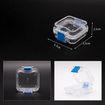 Discount Dollar Deals 30pcs Dental Membrane Box, Crown Box With Latch, Membrane Showcase, Dental Crown And Bridge Box, Denture Storage Boxes b blue 30pcs
