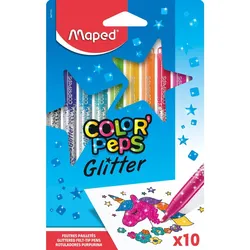 maped 847110 10 COLOR'PEPS GLITTER Filzstifte farbsortiert