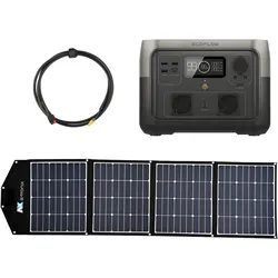 EcoFlow River 2 Max 512Wh Portable Powerstation mit 180W Solarmodul