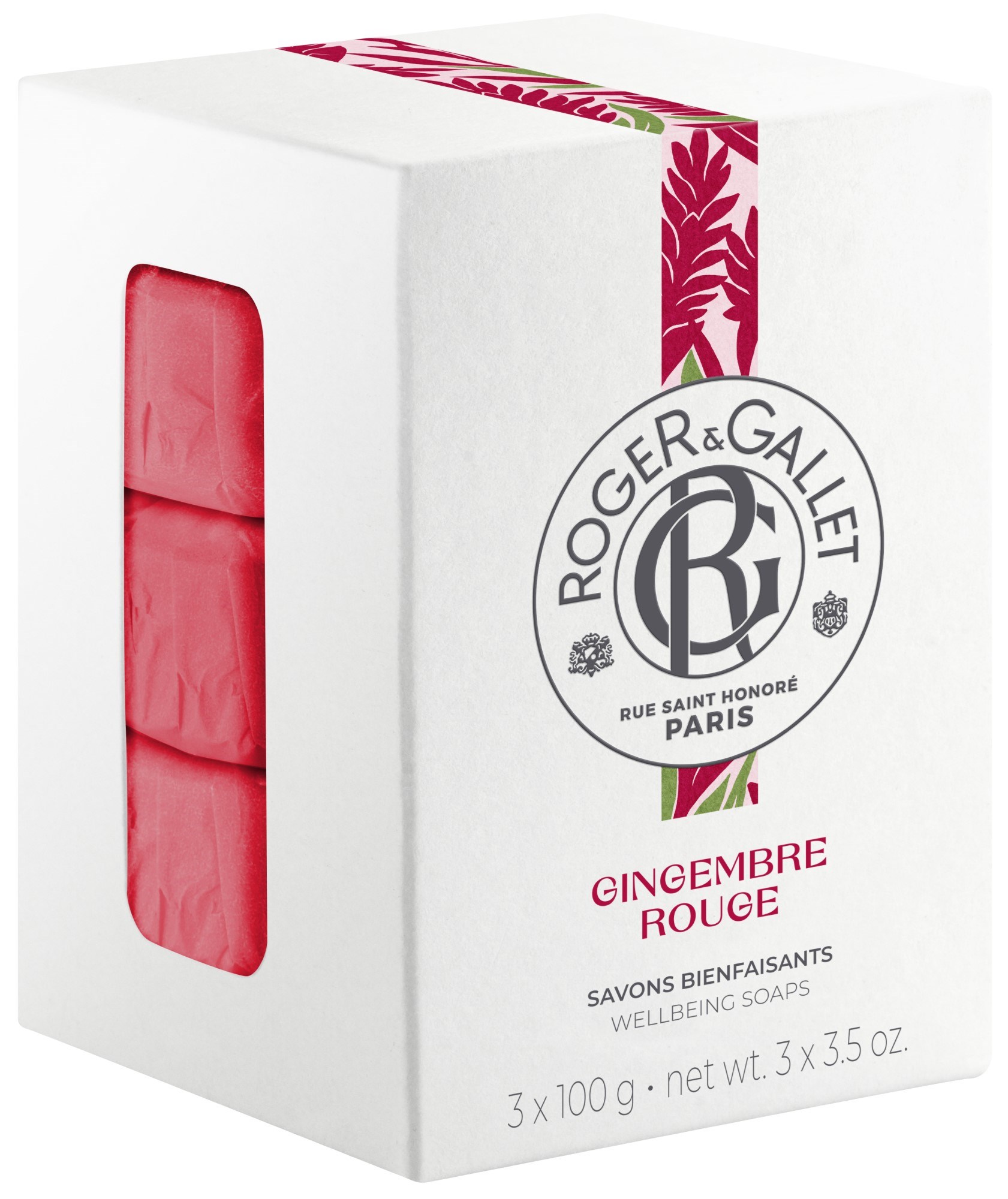 Roger&Gallet Gingembre Rouge Jabón Perfumado 3x100g