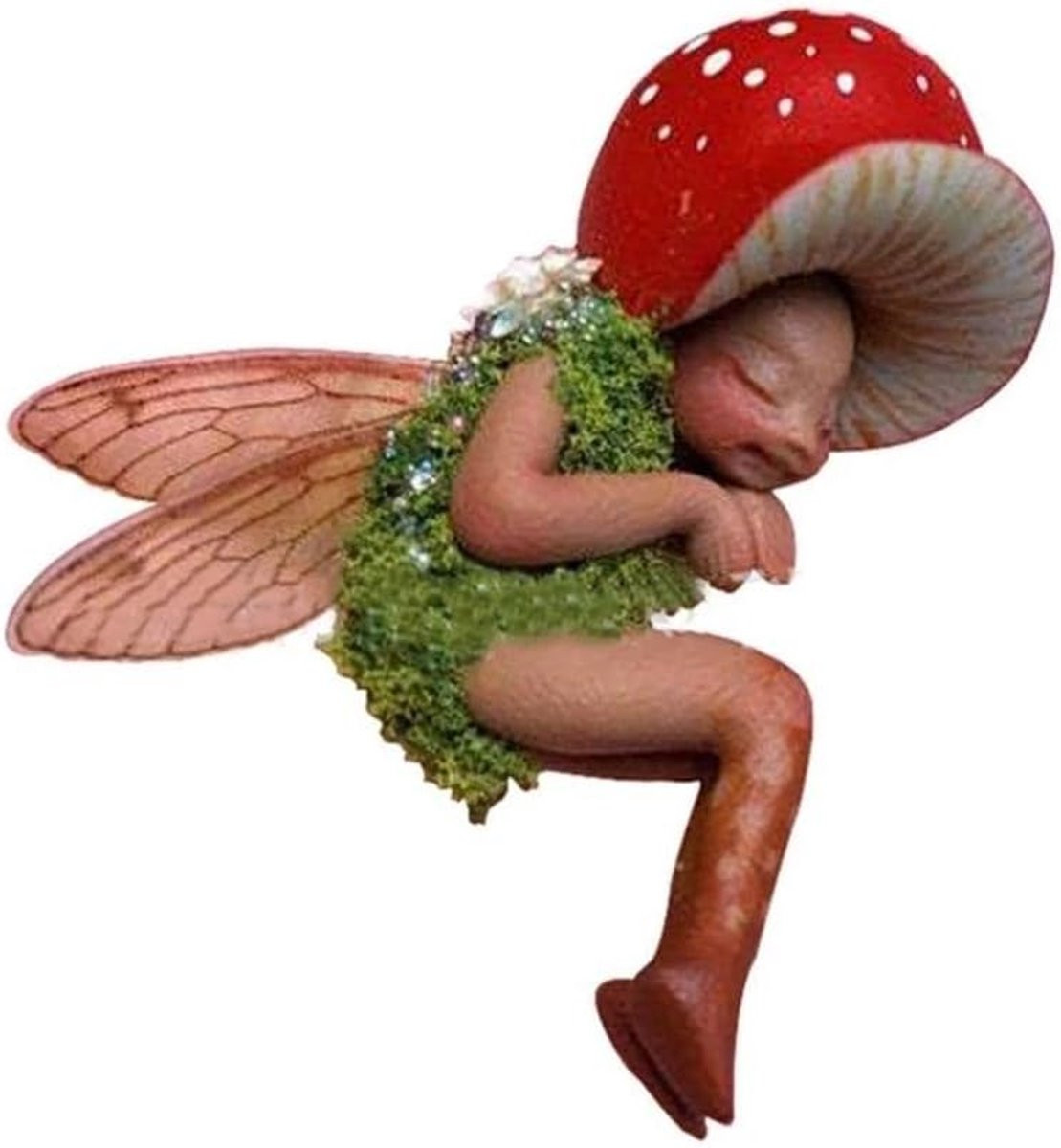 Miniatuur Slapend Feeën Beeldje voor Decoratie in de Sprookjestuin of Binnenhuis