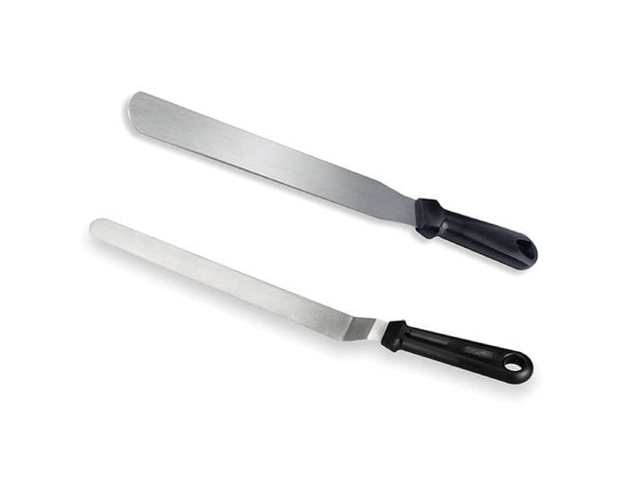 Lot Spatule longue coudée 30 cm + Spatule à gâteaux lame plate 26 cm