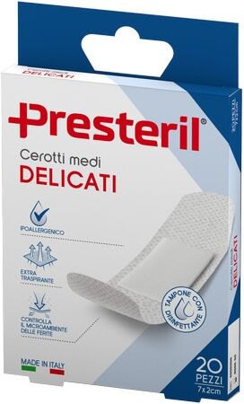 Corman Presteril Cerotti Delicati Medi 7x2 Cm - 20 Pezzi