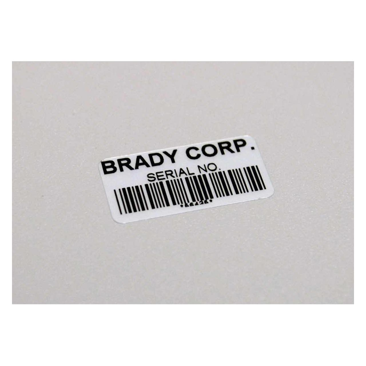 Brady B33-17-434, metallisierter Polyester, Silber, glänzend, 50.80 x 25.40 mm, extrem stark hafte (50.80 mm) (B33-17-434)
