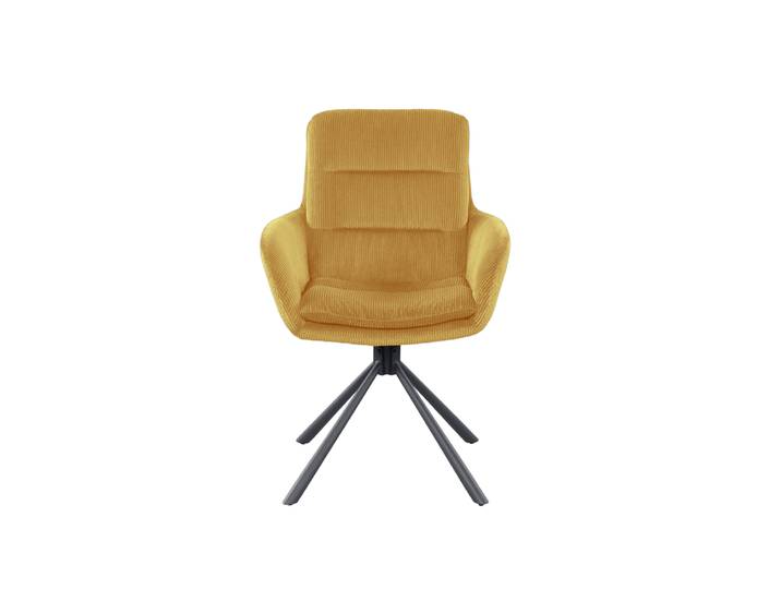Armlehnstuhl, Cord-Optik, 60×64×80,5 cm, Gepolstert, Modern & Retro