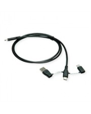 ROLINE USB 2.0 Kabel Typ C ST/ST mit Datenblockier-Adaptern A & C Digital/Daten 1 m (11.02.8349)