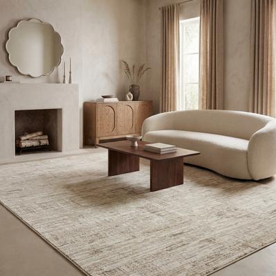 ROW Lauren Abstract Etchings Beige/ Tan Textured Pile Area Rug