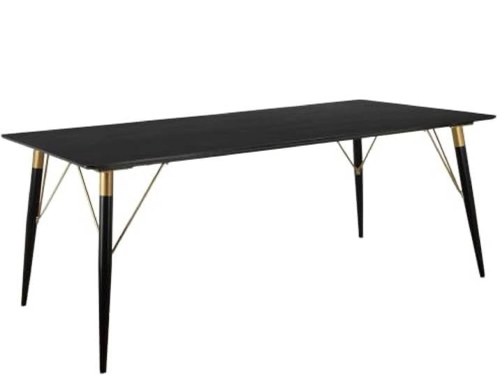 Amagi Esstisch 120x80 cm für 6 Personen aus MDF in schwarz