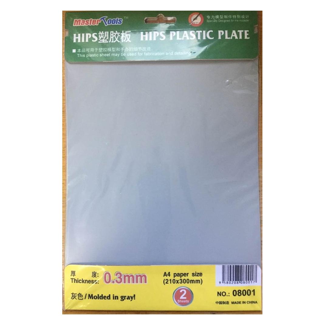 Master Tools HIPS 0,3mm plastic sheet(210mmx300mmx2pc (08001)