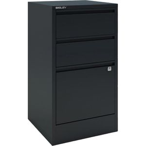 Bisley-Home Standcontainer HF3634, anthrazit, Metall, 2 Schübe u. Hängeregistratur, abschließbar