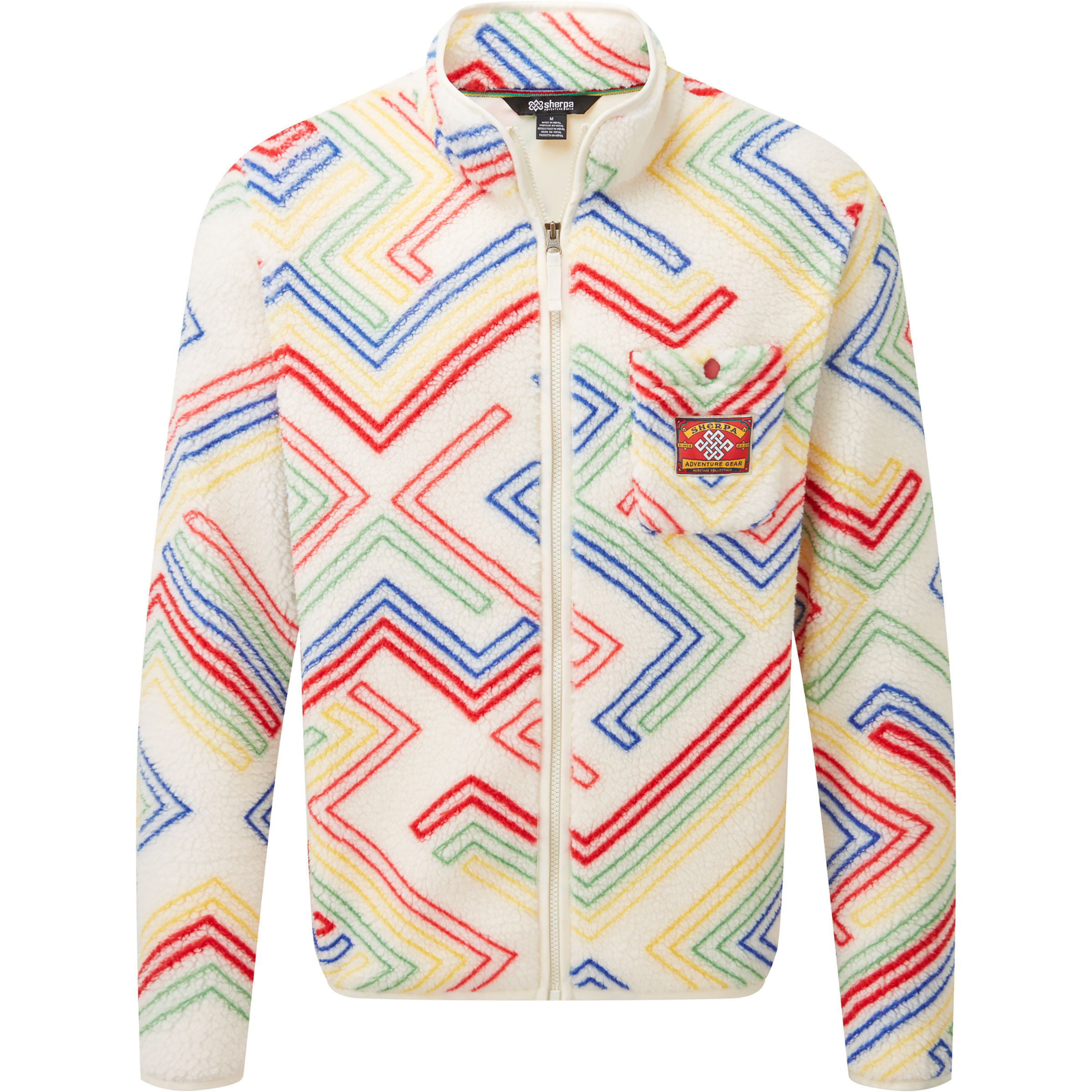 Sherpa Adventure Gear Tarcho Printed Herren Fleecejacke blau Größe M Lifestyle Atmungsaktiv