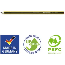 STAEDTLER Noris® digital Stift Stylus - mit EMR-Technologie, gelb/schwarz