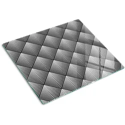 GLASPLATTE 60x52 cm Geometrische Figuren