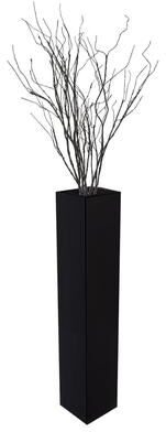 Uniquewise Large Tall Rectangular Wooden Modern Floor Vase - Sleek Contemporary Decor Accent for Living Room, Bedroom, Hallway and Entryway