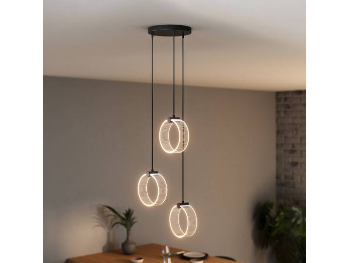 OSRAM Hängeleuchte Decor Circle, schwarz, für Wohn- / Esszimmer, Kunststoff, Modern, Hängelampe
