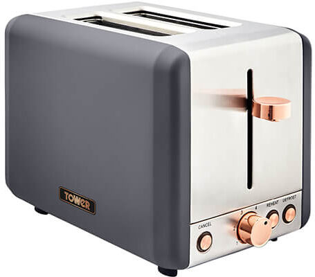 Tower Cavaletto Toaster 2 Slice Grey