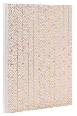 Exacompta Gästebuch Néo Déco Weiß 220x270 mm, 100 Seiten Clairefontaine, Goldschnitt, transparente Box