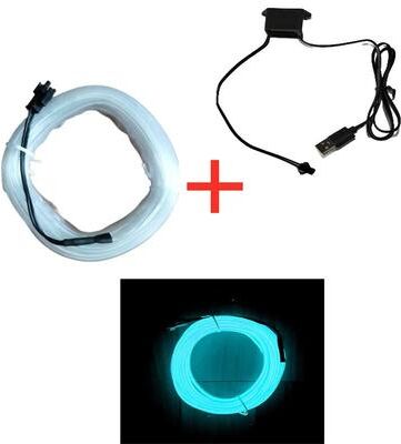 Inspired Living USB Neon LED Car Interior Light Strip Flexible Ambient Lighting usb drive 1 4m