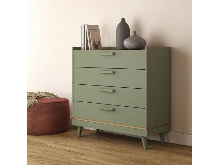 Commode ARWEN - verte / chêne