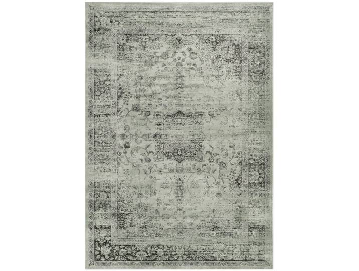Tapis traditionnel en viscose vert, 201 x 279 cm