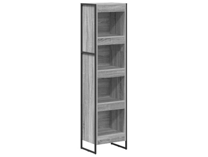 HGFDVCMR Standregal Graues Sonoma 40x30x155 cm Holzwerkstoff Stahl Kompakter Stauraum für Wohnzimmer, Flur und Büro. Drei offene Fächer schaffen Ordnung auf wenig Stellfläche.