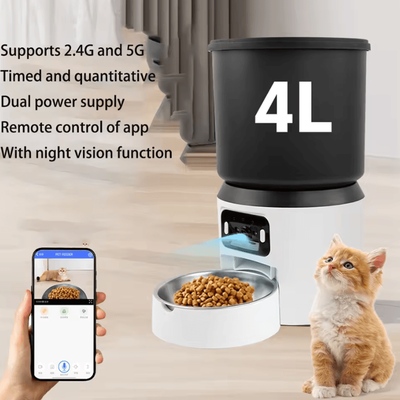 Inspire Curations SmartServe 4L Automatic Pet Feeder With HD Camera video Version