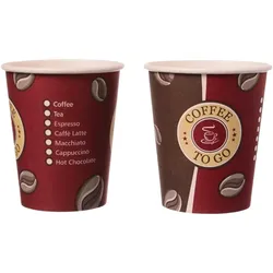 1000x Paper Cups "Coffee to go" 8 oz / 200 ml Ø 80 mm