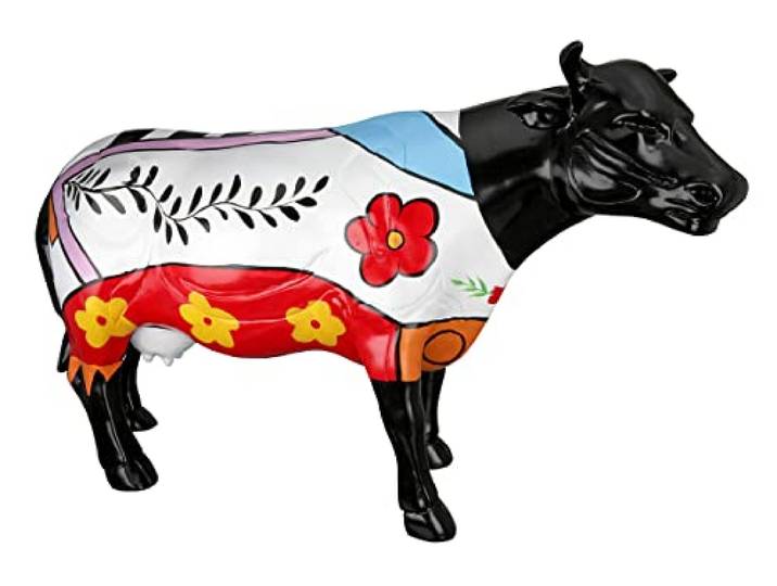 Casablanca Decoratiefiguur dierenfiguur sculptuur cow XL - kleurrijke koe - moderne decoratie woonkamer - breedte 63 cm