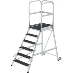 Munk Podesttreppe einseitig begehbar mit Rollen & Griffen Korrundbesch. R13 - 055106