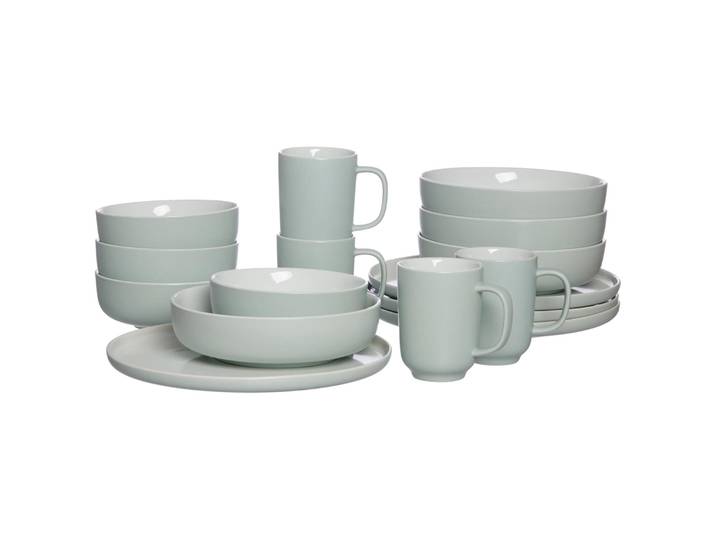 Geschirr-Set RITZENHOFF & BREKER Kombiservice Jasper 16er Set , grün (mint), 16, Keramik, Geschirr-Sets, Geschirr-Set, Spülmaschinengeeignet