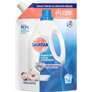 Sagrotan Hygienespüler Himmelsfrische, Beutel, desinfizierend ab 20°C, für alle Textilien, 1,2 L, 16 WL