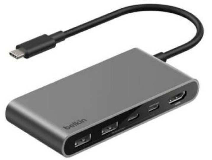 Belkin - Hub 5 En 1 Multiport 100w Gris