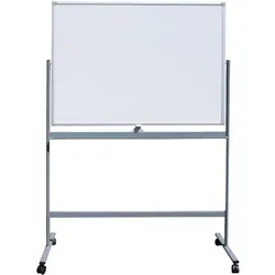 Stier, Präsentationstafel, Mobiles Whiteboard 1200x900mm magnetisch mit Fahrgestell (120 x 90 cm)
