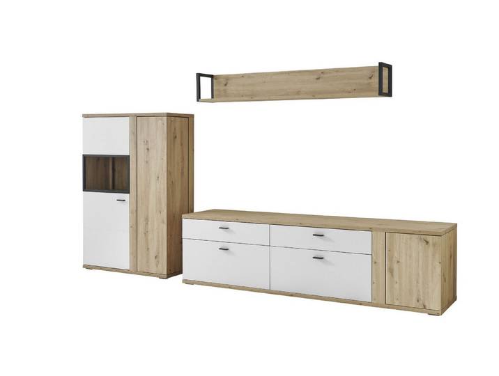 HARPER Wohnwand Wohnwand HARPER IBIZA BHT 314x175x48 cm braun Anbauwand