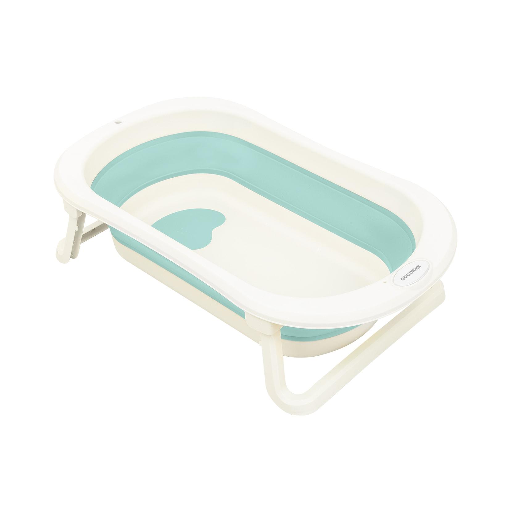 Kikkaboo Babybadewanne Fiji faltbar rutschfest Wasserablauf leicht zu reinigen grün