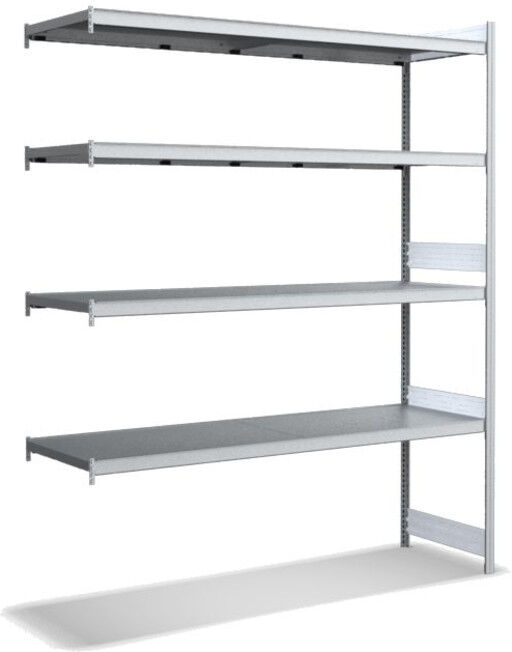 Bito Grande étagère étagère étagère étagère supplémentaire / 350kg 2499x2016x624 4 niveaux étagère galvanisée (C1256-0023)