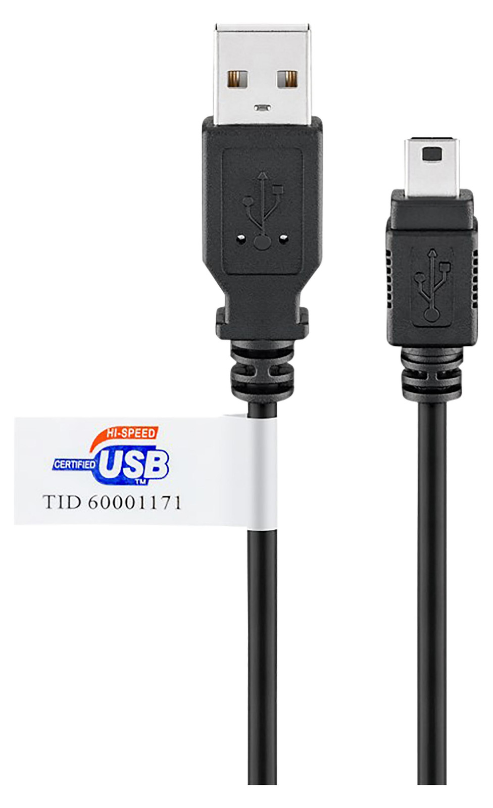 Goobay USB 2.0 Hi-Speed kabel, zwart, 3 meter
