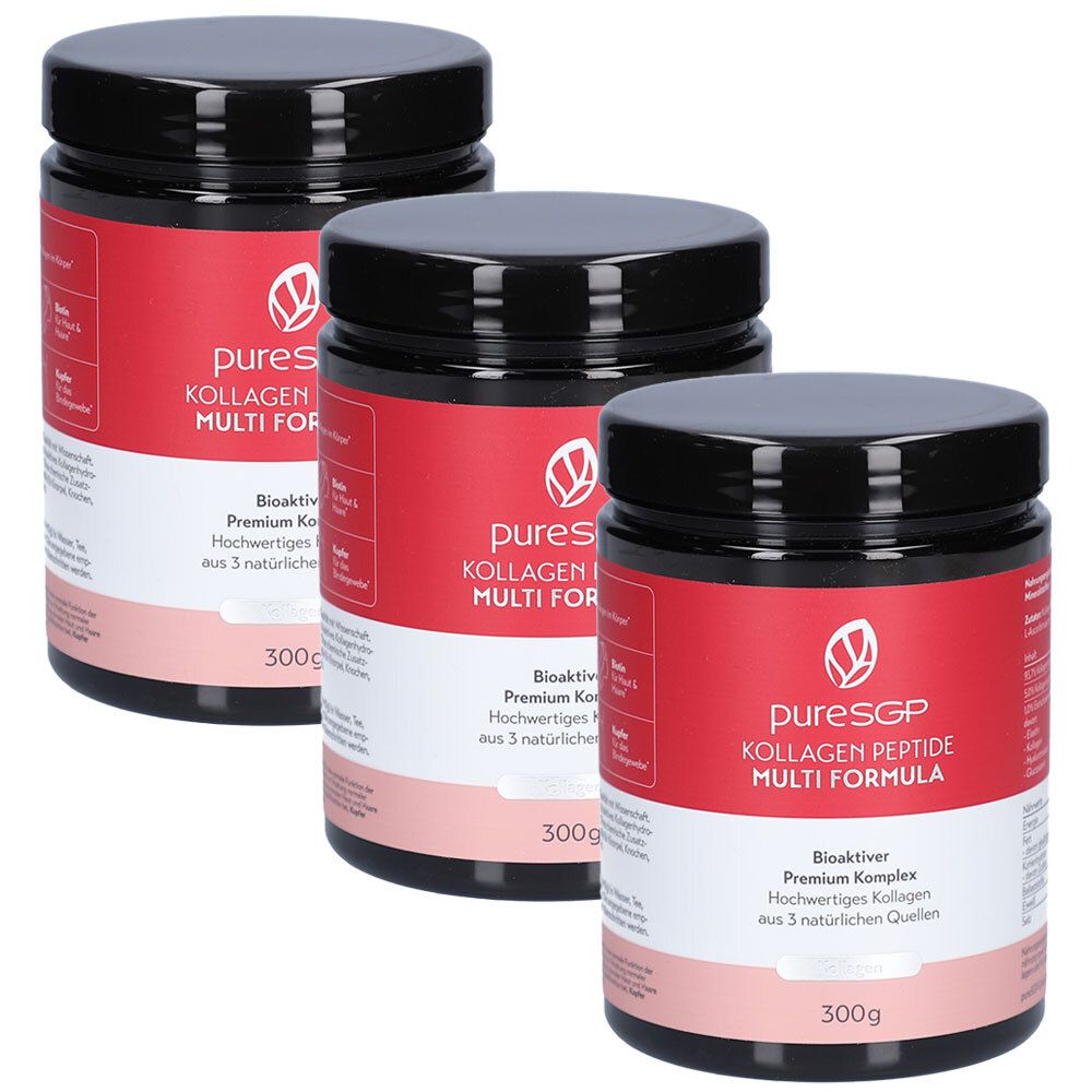 Puresgp Kollagen Peptide Multi Formula Pulver x3 3x300 g