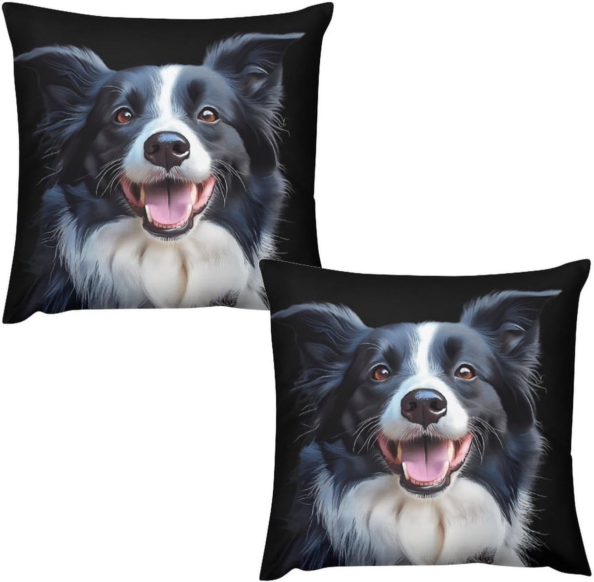 Zachte pluche honden kussenhoes voor woonkamer decoratie - 66 x 66 cm