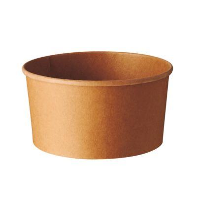 Einweg Salatschalen Papstar pure, 1000 ml, Ø 150 x H 75 mm, 50 Stk., nachwachsende Rohstoffe, PLA-Beschichtung, braun