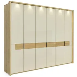 Musterring Kleiderschrank San Francisco 300 x 216 cm Glas Beige Champagner