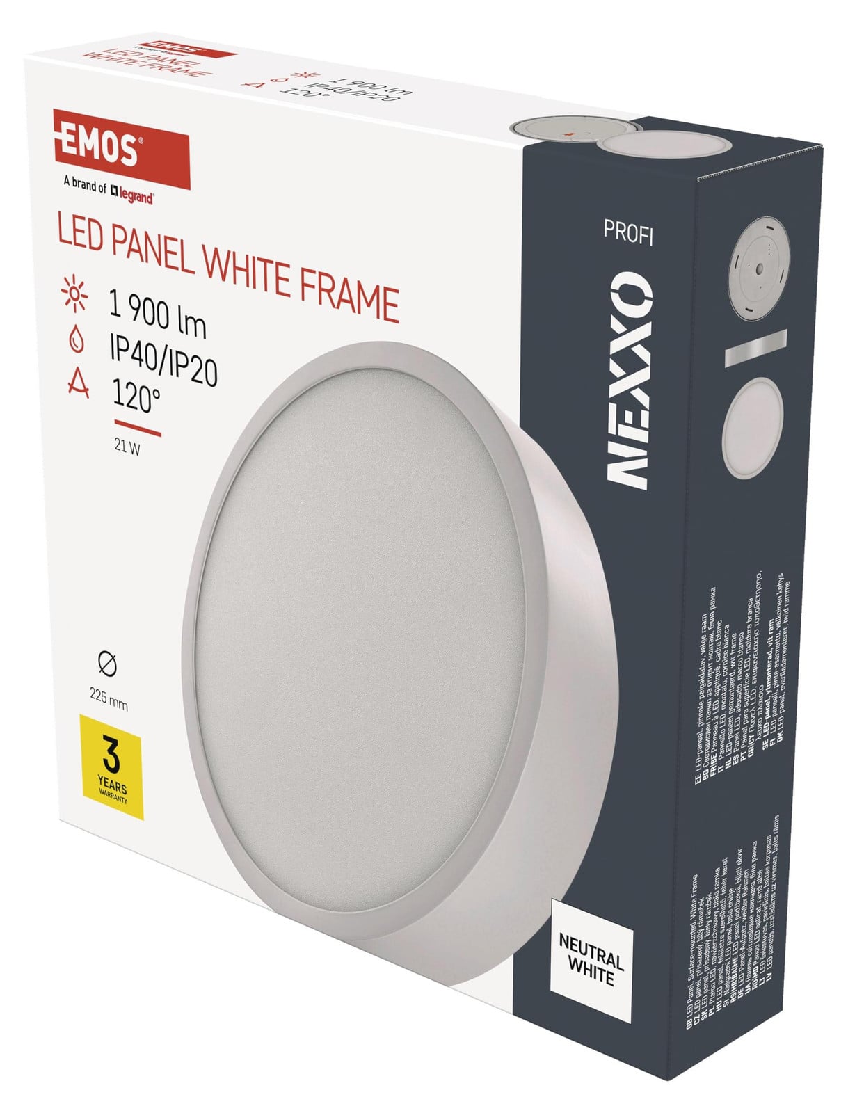 Emos NEXXO LED inbouwspot, rond, wit, 21W, neutraal wit, ZM5145