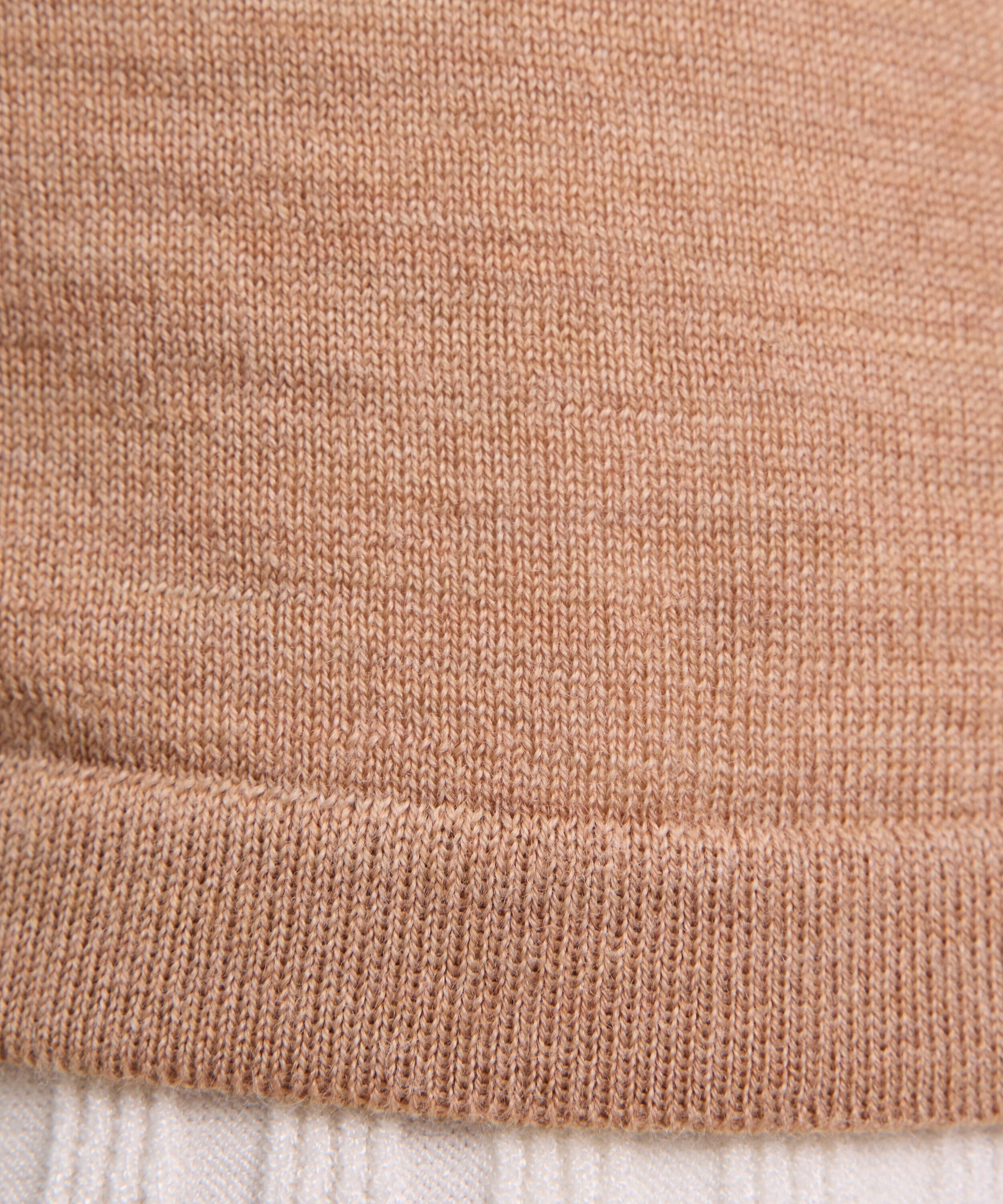Strickpullover FALKE "Pure Merino Wool", Damen, Gr. M, camel (5038), Pullover Strickpullover