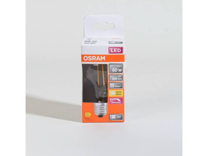Dimmbare LED-Glühbirne mit warmweißem Licht E27 60W