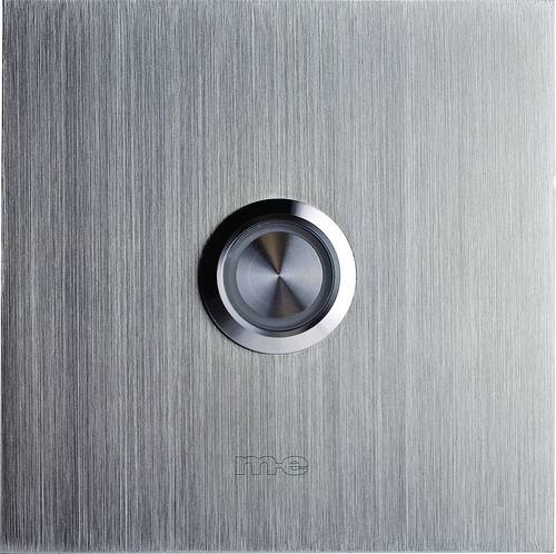 M-e modern-electronics 41012 Klingelplatte 1fach Silber 8-24V AC/DC/1A