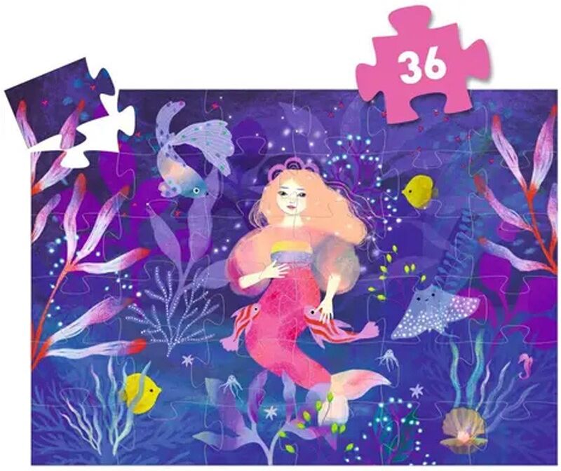 Puzzle silhouette 36 pcs Ella, la sirène - Djeco